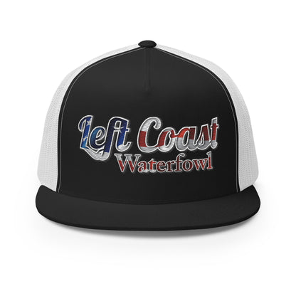 American Flag LCW Script Flat Bill Hat