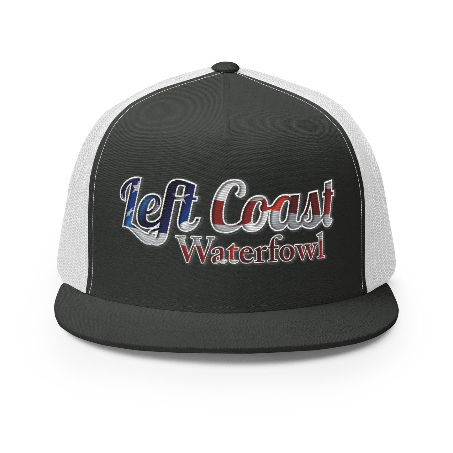 American Flag LCW Script Flat Bill Hat