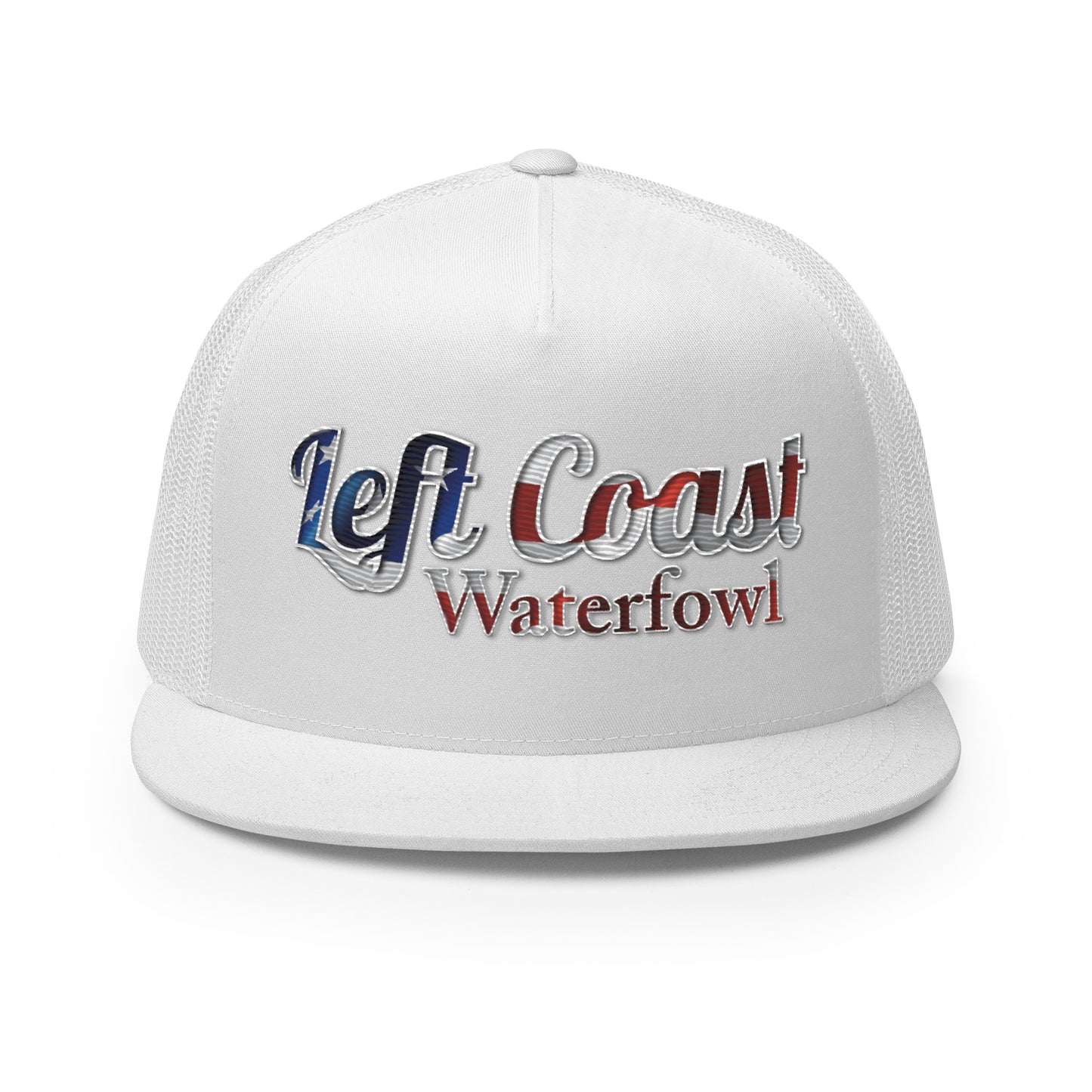 American Flag LCW Script Flat Bill Hat