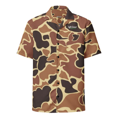 Brown Old School Camo relaxed button shirt