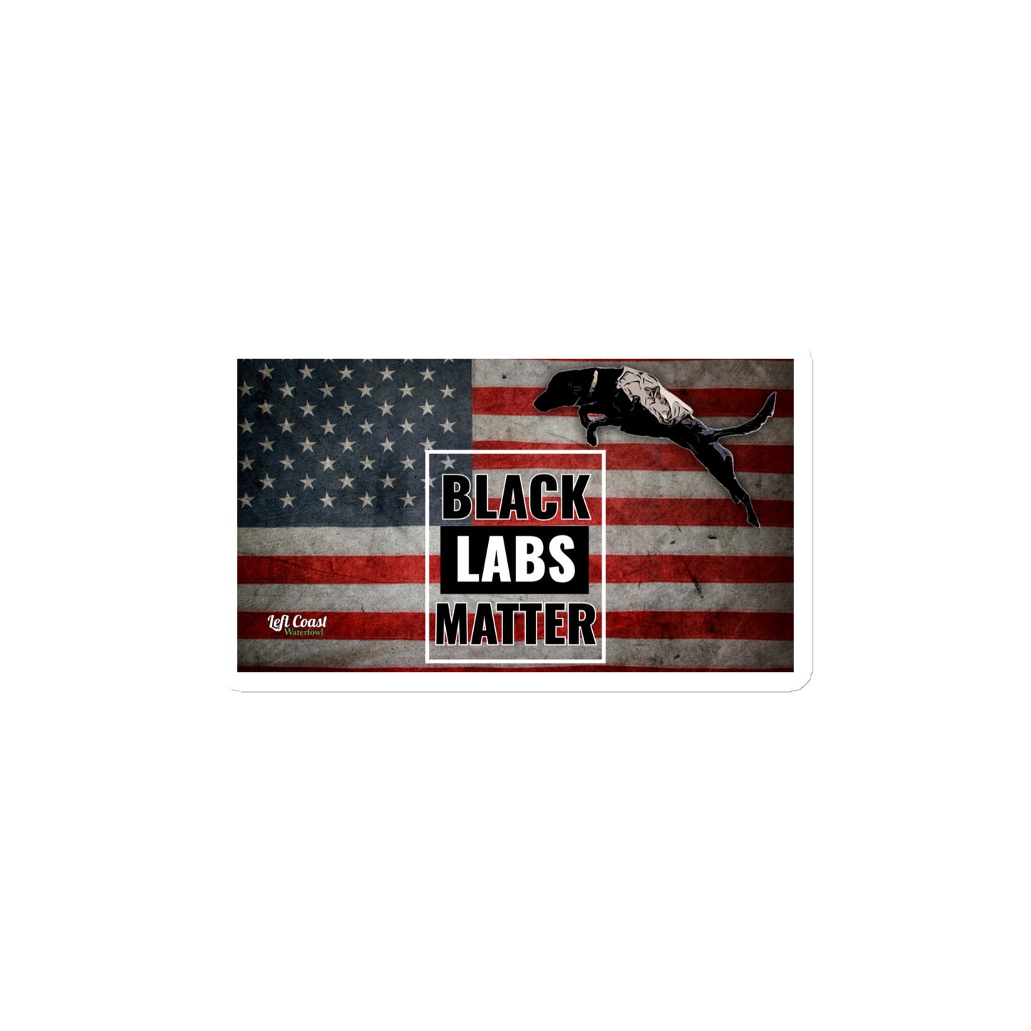 Black Labs Matter American Flag MAGNET