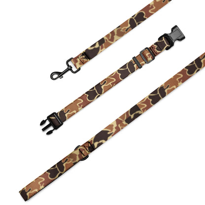 Brown Old School Camo dog leash AND collar