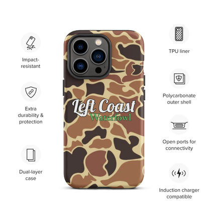 Brown Old School Duck Camo Tough Case for iPhone®