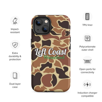 Brown Old School Duck Camo Tough Case for iPhone®