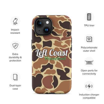 Brown Old School Duck Camo Tough Case for iPhone®