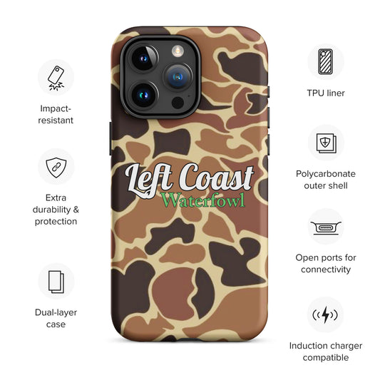 Brown Old School Duck Camo Tough Case for iPhone®